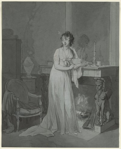 Femme devant une cheminée, vers 1803 - Louis Leopold Boilly