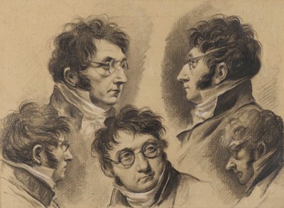 Louis-Léopold Boilly - 5 self-portraits - Louis Leopold Boilly