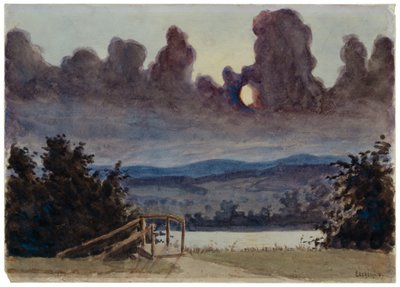 Nuages sombres, c.1901 (aquarelle et crayon sur papier) - Louis Michel Eilshemius