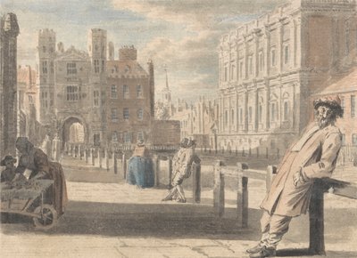 Porte de Holbein et Maison de banquet de Jones, Whitehall... - Louis Philippe Boitard