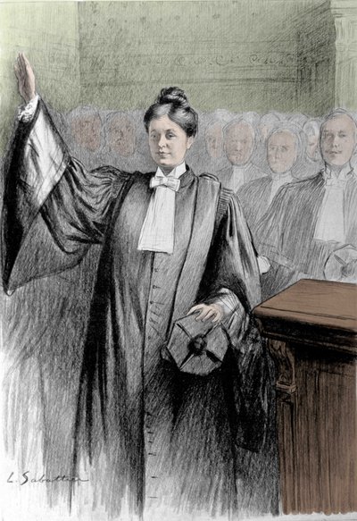 Jeanne Chauvin (1862-1926) a prêté serment le 7 décembre - Louis Remy Sabattier