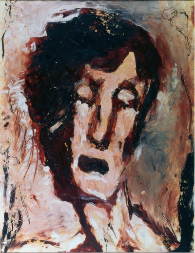 Visage de face avec les yeux fermés - Louis Soutter