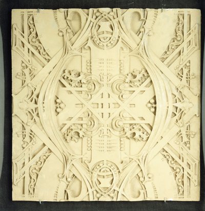 Fragment de plafond, décoré de volutes élaborées et de motifs feuillus, 1906-1908 - Louis Sullivan