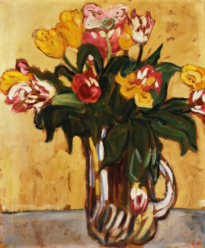 Tulipes dans un pichet en verre - Louis Valtat