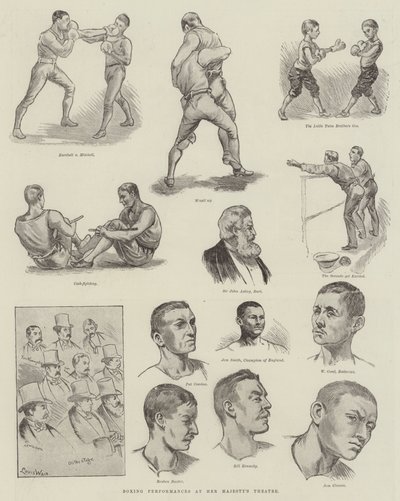 Performances de boxe au théâtre de Sa Majesté - Louis Wain