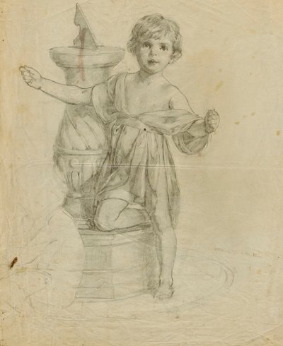 Sans titre (Enfant avec cadran solaire) - Louise Cox