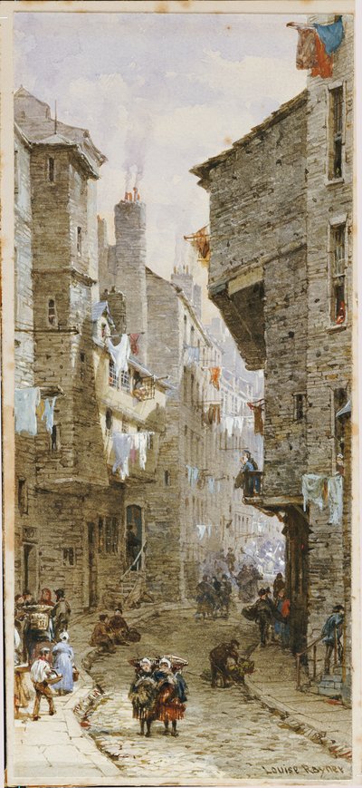 Scène de rue à Édimbourg - Louise Ingram Rayner
