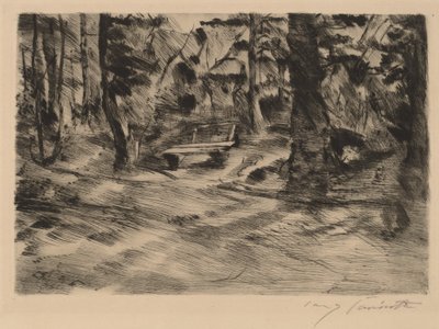 Banc dans les bois II, 1917 - Lovis Corinth