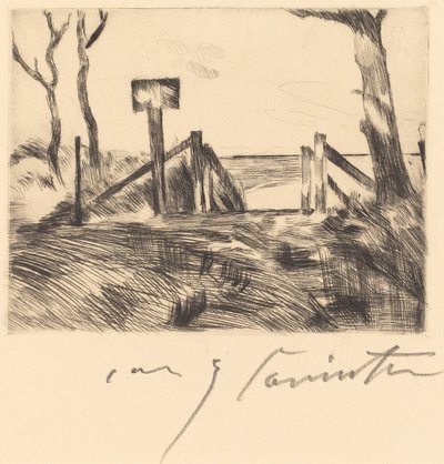 Brücke mit Tafel, 1916 - Lovis Corinth