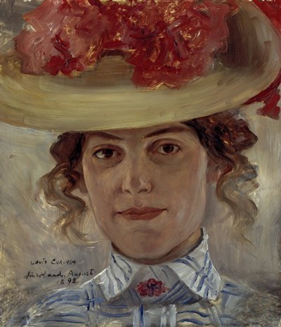 Madame Halbe avec chapeau de paille - Lovis Corinth