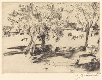 Paysage avec vaches - Lovis Corinth