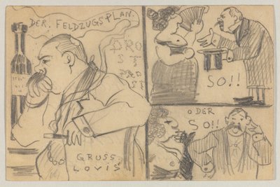 Lovis Corinth à Carl Strathmann: Carte postale, cachet postal 12 décembre 1898 - Lovis Corinth