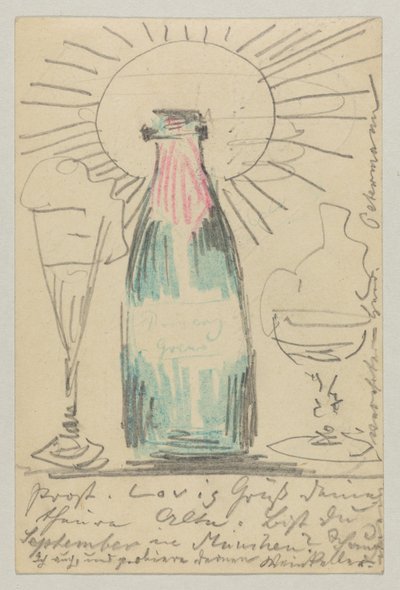 Lovis Corinth à Carl Strathmann: Carte postale, cachet postal 21 juillet 1902 - Lovis Corinth