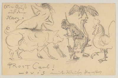 Carte postale, cachet du 21 juillet 1905 - Lovis Corinth