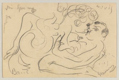 Lovis Corinth à Carl Strathmann : Carte postale, cachet postal du 25 mars 1908 - Lovis Corinth