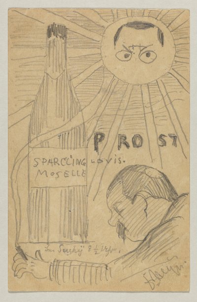Lovis Corinth à Carl Strathmann: Carte postale, cachet postal du 26 décembre 1897 - Lovis Corinth