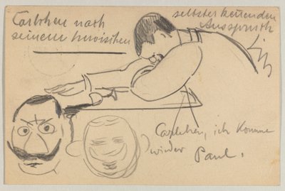 Lovis Corinth à Carl Strathmann : Carte postale, cachet postal du 8 janvier 1903 - Lovis Corinth