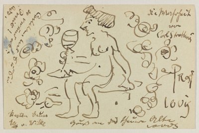 Lovis Corinth à Carl Strathmann : Carte postale, cachet postal 8 mars 1906 - Lovis Corinth
