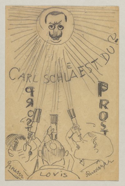 Lovis Corinth à Carl Strathmann: Carte postale, cachet de la poste 9 janvier 1910 - Lovis Corinth
