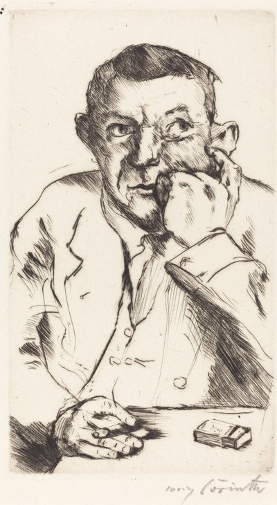 Männliches Bildnis mit Aufgestütztem Arm - Lovis Corinth