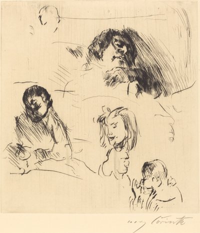 Différentes études de portraits, 1920 - Lovis Corinth