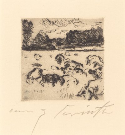 Moutons broutant - Lovis Corinth