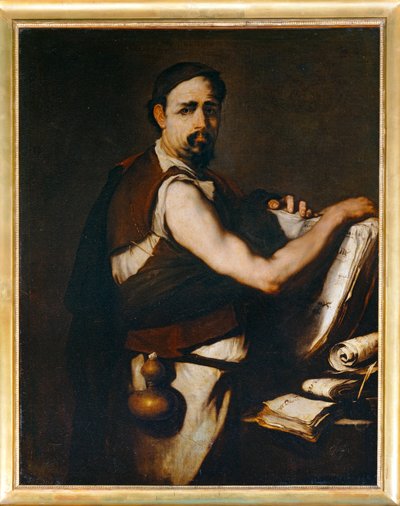 Philosophe avec une gourde à la ceinture … - Luca (circle of) Giordano