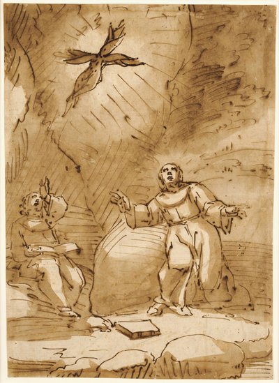 Stigmatisation des Heiligen Franziskus - Luca Cambiaso