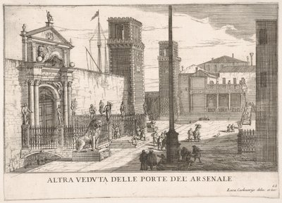 Vue de la porte du chantier naval et du complexe de l