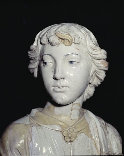 Ange tenant une bougie (détail) - Luca Della Robbia