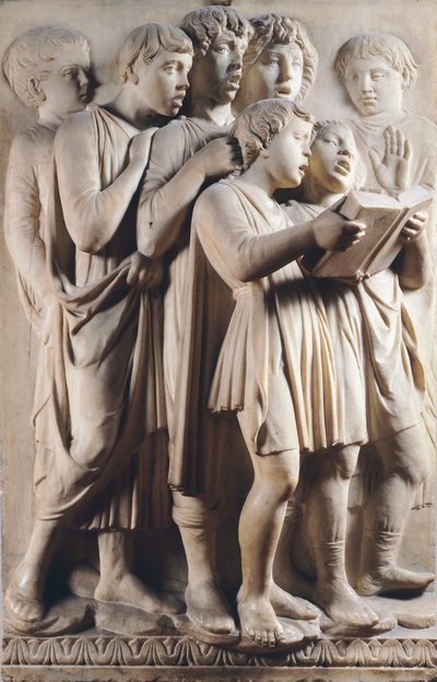 Enfants et chérubins chantant (détail) - Luca Della Robbia