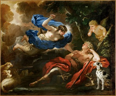 Diane et Endymion (peinture sur toile) - Luca Giordano