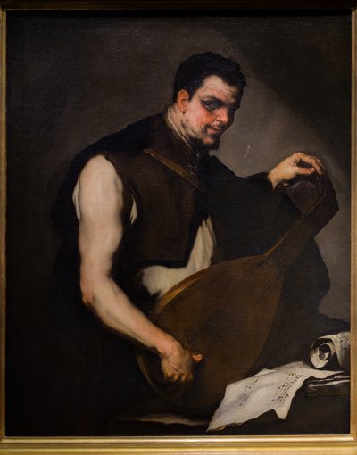Musicien accordant son luth - Luca Giordano