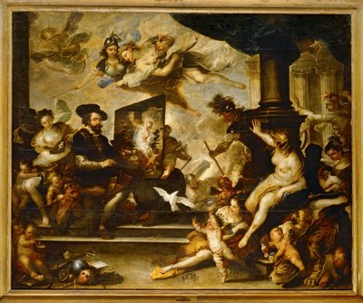Rubens au travail en train de peindre : L