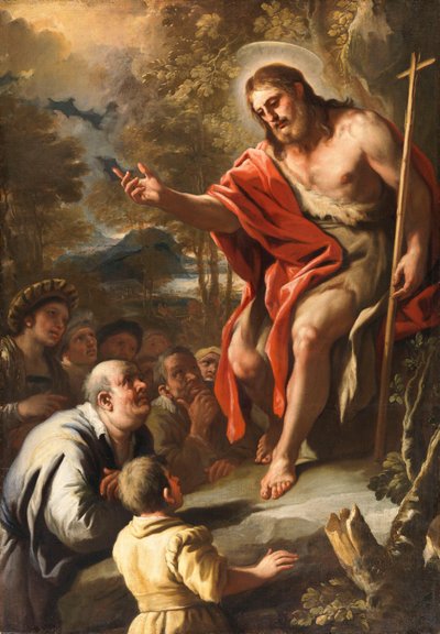 Der heilige Johannes predigt in der Wildnis - Luca Giordano