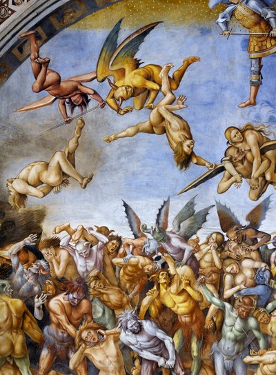 Damnés en enfer, du cycle de fresques du Jugement Dernier - Luca Signorelli