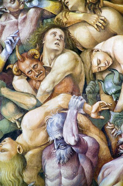 Damnés en enfer, du cycle de fresques du Jugement Dernier - Luca Signorelli