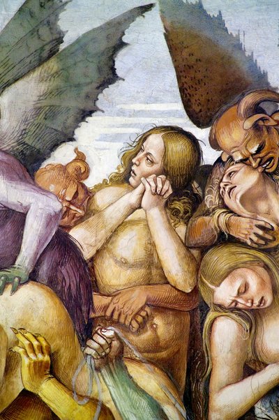 Damné en enfer, du cycle de fresques du Jugement Dernier - Luca Signorelli