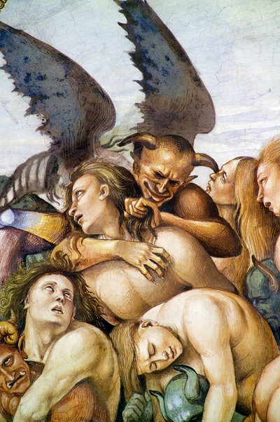 Damné en enfer, du cycle de fresques du Jugement Dernier - Luca Signorelli