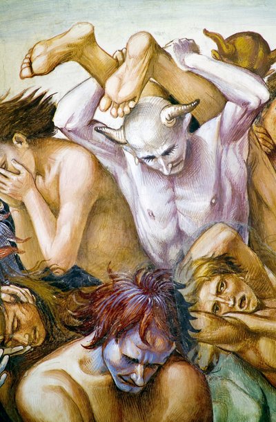 Damné en enfer, du cycle de fresques du Jugement Dernier - Luca Signorelli