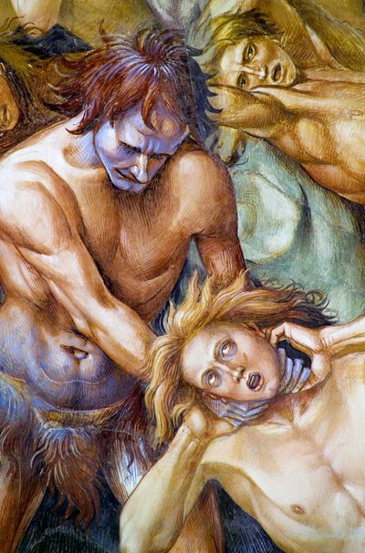 Damné en enfer, du cycle de fresques du Jugement dernier - Luca Signorelli