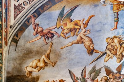 Damné en enfer, détail avec démons et damnés - Luca Signorelli