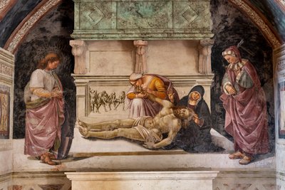 Lamentation du Christ mort entre les deux saints d