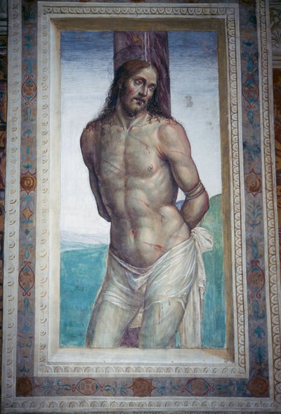 La Flagellation de Jésus, fresque de Luca Signorelli, abbaye de Monte Oliveto Maggiore, Toscane, Italie - Luca Signorelli