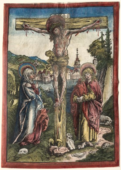 Christ en croix entre la Vierge et Saint Jean - Lucas Cranach