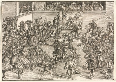 Le Deuxième Tournoi avec la Tapisserie de Samson et le Lion - Lucas Cranach