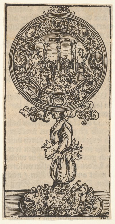 Pacifique en argent doré avec une crucifixion, de la grande série des reliquaires de Wittenberg - Lucas Cranach the Elder