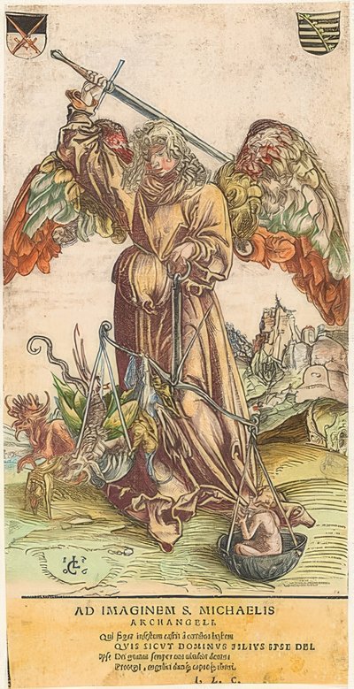 Saint Michel pesant les âmes - Lucas Cranach the Elder