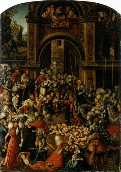Allemand : Bethlehemitischer Kindermort Le massacre des innocents - Lucas Cranach the Elder