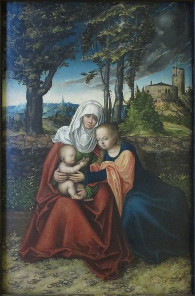 Allemand : Hl. Anna Selbdritt Madone et Enfant avec Sainte Anne. - Lucas Cranach the Elder